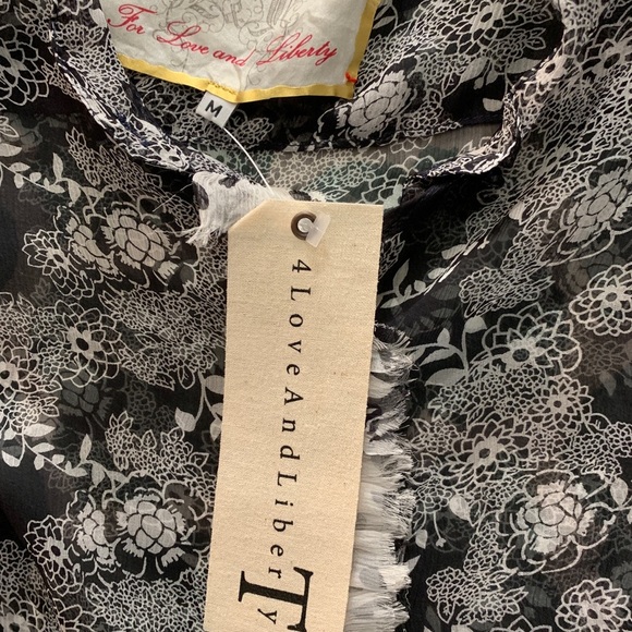 4 Love and Liberty by Johnny Was Rocco Chiffon in Poland Shirt NWT - Picture 4 of 5